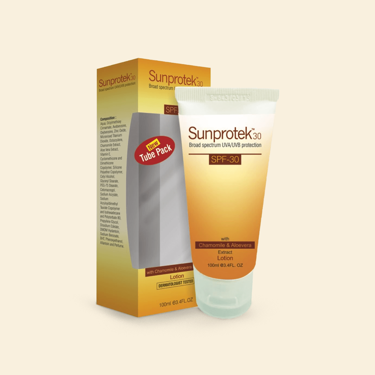 Shoprythm Sun Care,Sunprotek,Sunscreen Lotion 100ml Salve Sunprotek SPF-30 Lotion 100ml